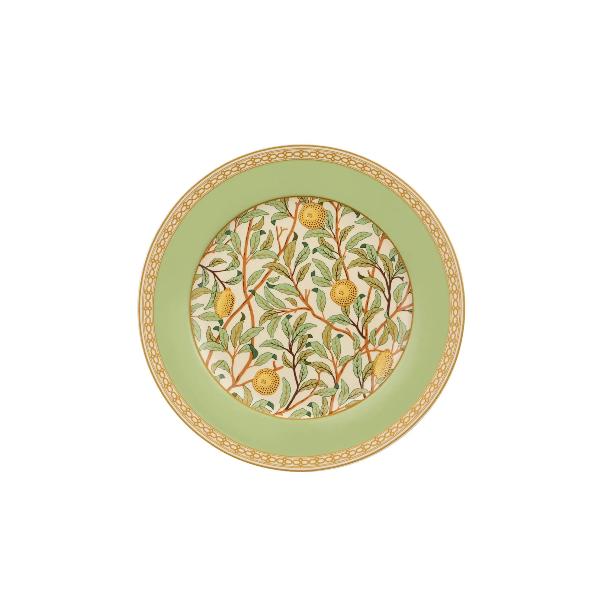 Conjunto de Louça de Cerâmica Mediterrânea com Limão 24PCS Estilo Italiano Pratos e Tigelas Botânicos de Porcelana Conjunto de Louça Amarelo Fruta Folha Verde para 6