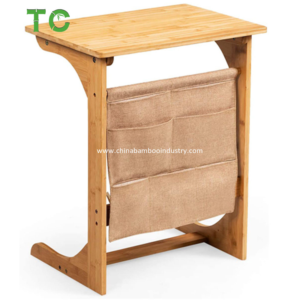 Mesa Lateral de Bambu Mesa de Café Mesa de Cabeceira Mesa de Sofá Mesa Pequena Mesa de Canto de Madeira