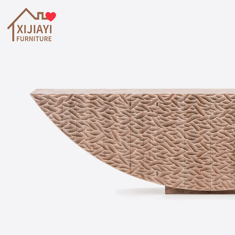 Mesa de console de entrada armário de armazenamento em madeira maciça estilo designer Xijiayi