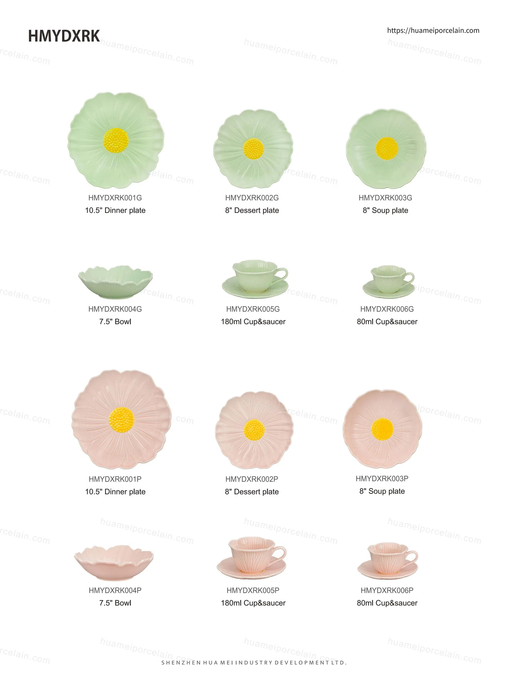 Pratos de Porcelana em Forma de Flor