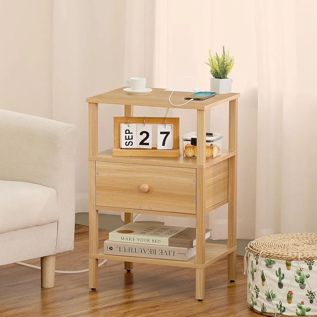 Mesa de Cabeceira de Bambu para Uso Doméstico
