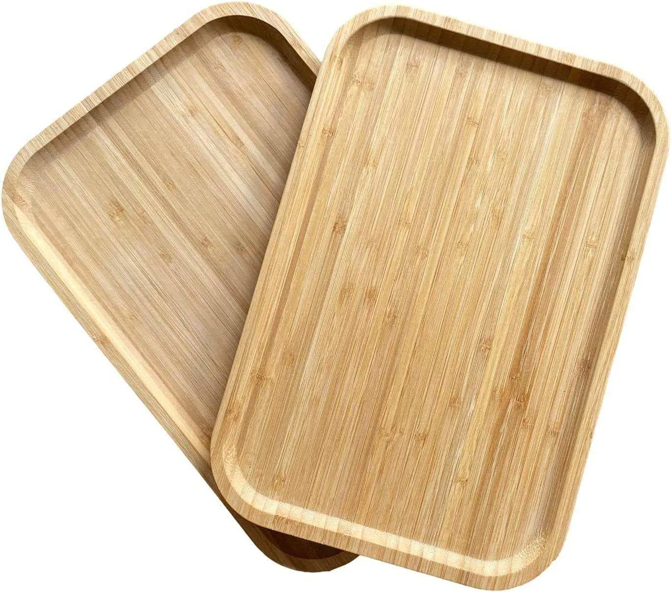 Bandeja dobrável de bambu portátil para servir café, lanche e chá na mesa de jantar