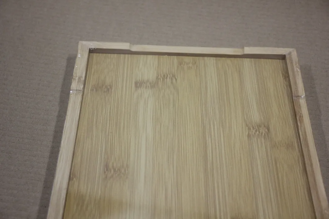 Prato de Jantar Retangular Estilo Doméstico para Hotel e Restaurante Conjunto de Chá de Madeira de Bambu Copo de Água Bandeja de Propaganda para Fotos