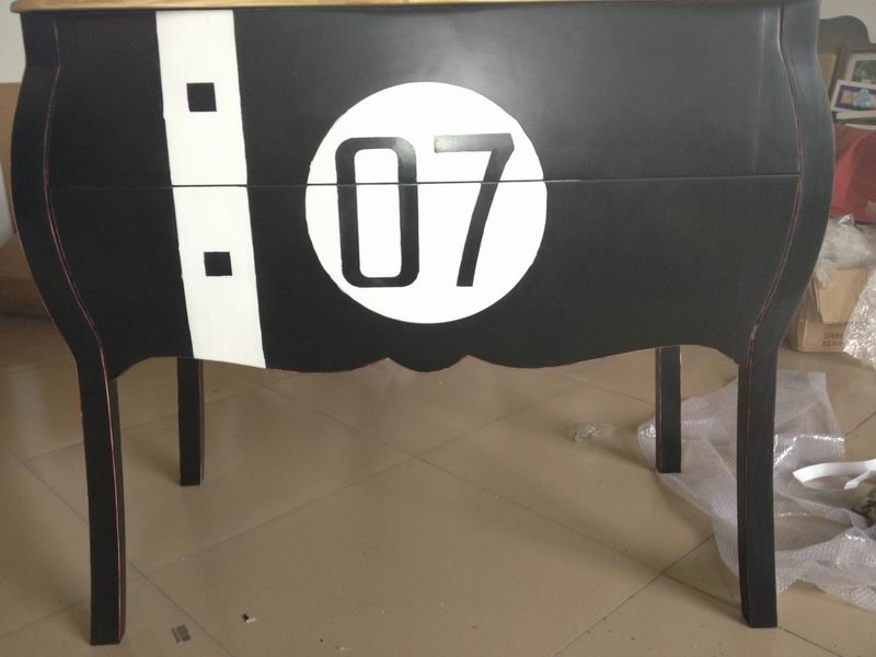 Móvel de Entrada Mesa Console de Madeira Personalizada com 2 Gavetas para Interior