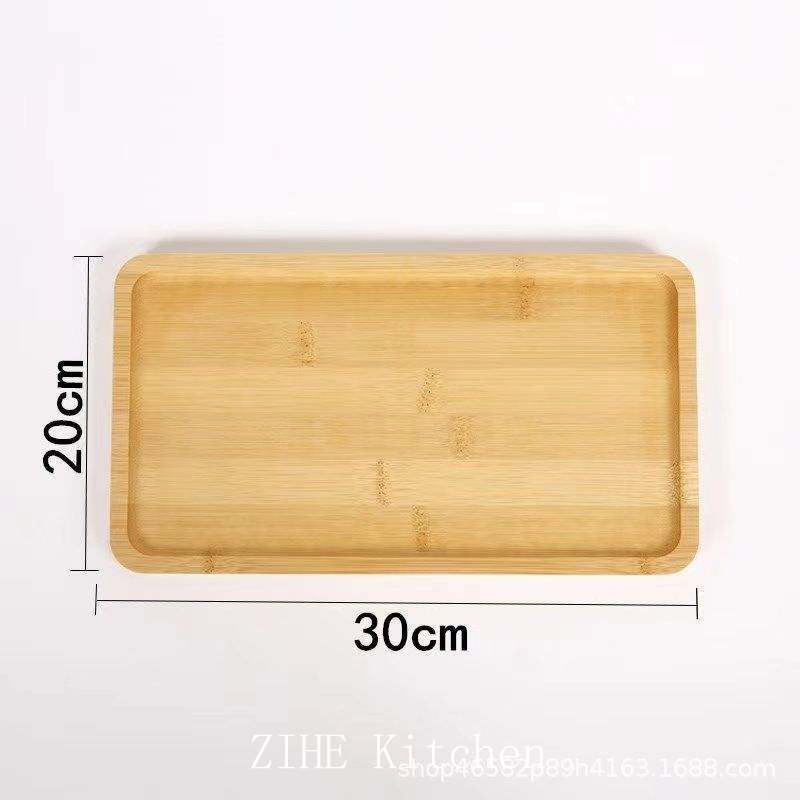 Bandeja de Bambu Criativa Bandeja de Chá Tigela de Frutas Prato Retangular Prato de Espuma Seco Bandeja para Xícara de Chá