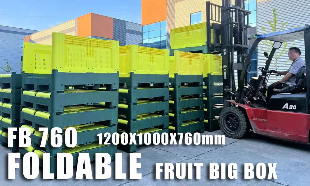 1200X1000X760mm Caixa de Palete Plástica Dobrável para Armazenamento de Frutas