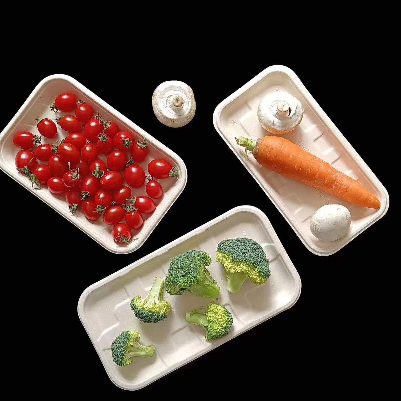 Embalagem de Caixa de Almoço Biodegradável de Utensílios de Açúcar de Cana Descartáveis e Ecológicos a Preço de Fábrica