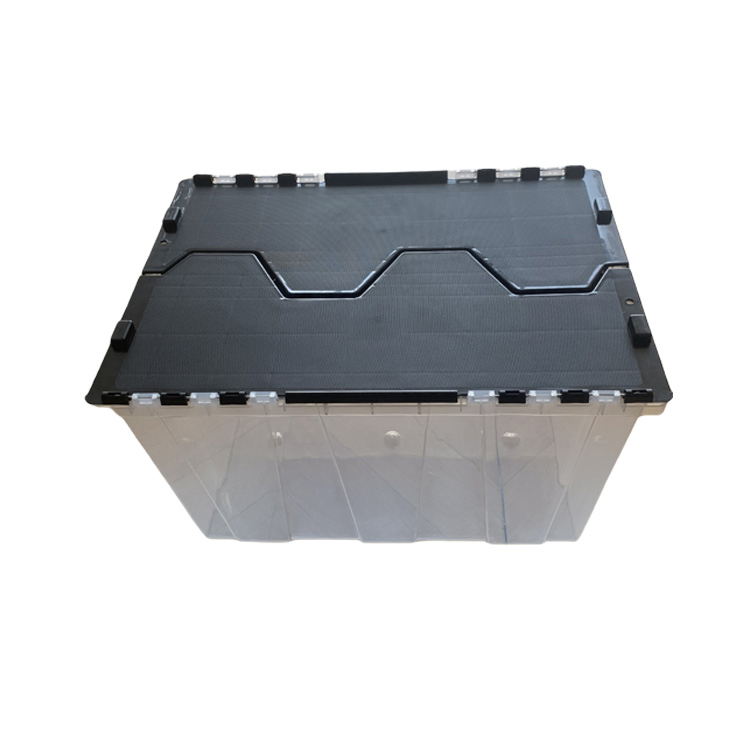 15-Gallon Caixa de Armazenamento Plástica Transparente com Tampa Flip