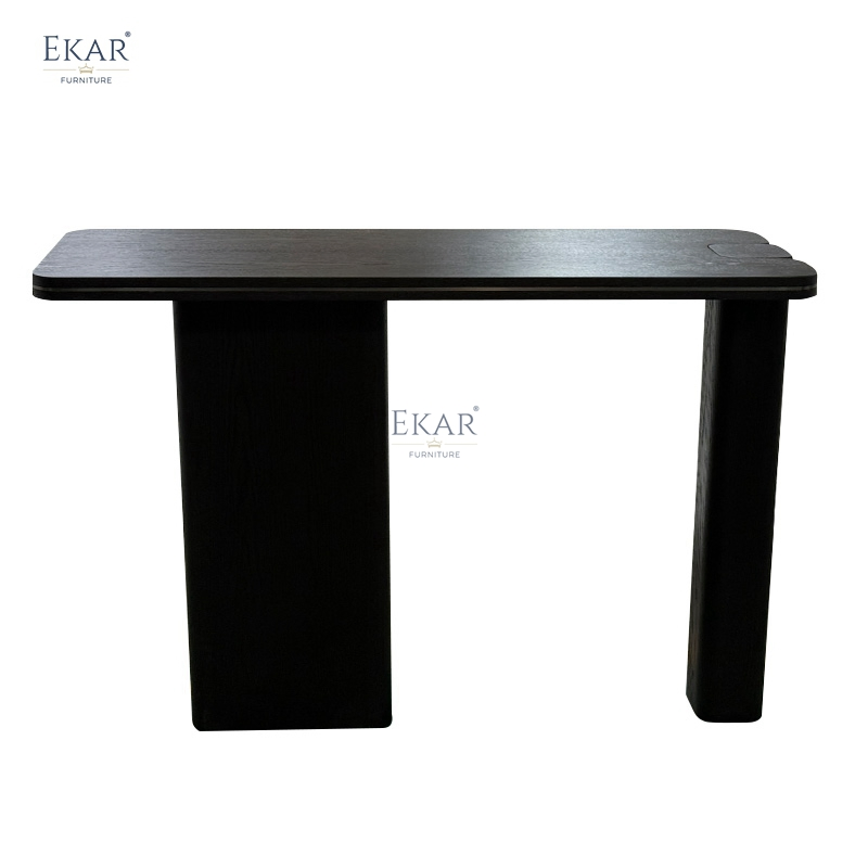Mesa Console de Madeira Sólida Ekar Lumina Mobiliário de Luxo Moderno para Entrada Contemporânea em Lares, Hall de Entrada, Vilas