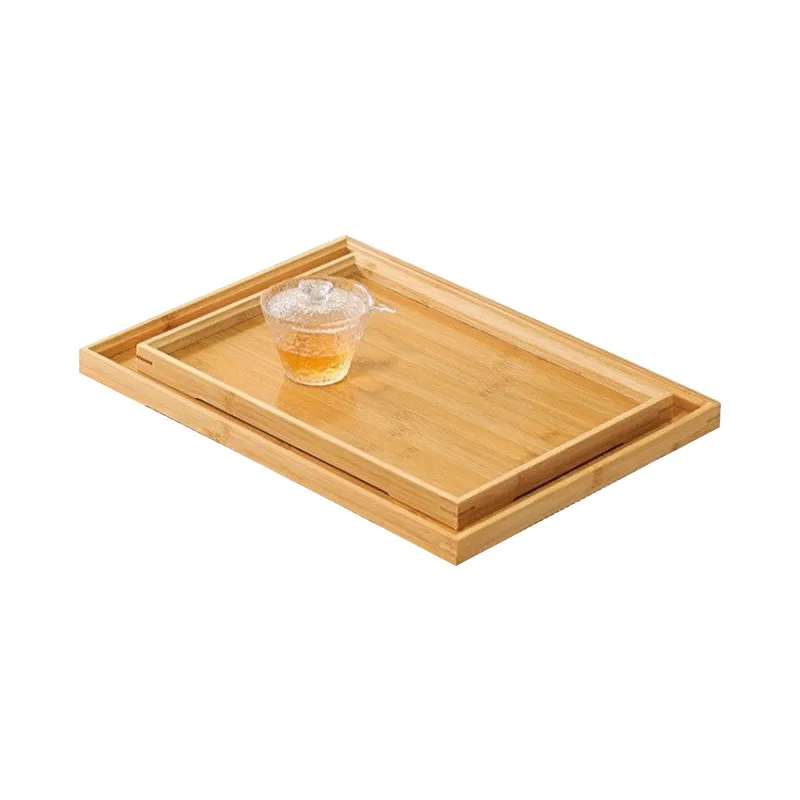 Bandeja de Madeira de Bambu Personalizada, Prato para Chá, Tabuleiro para Servir Dim Sum