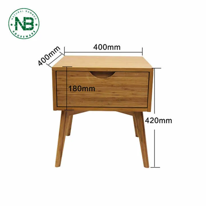 Mesa de cabeceira moderna feita de bambu para o lar e o quarto