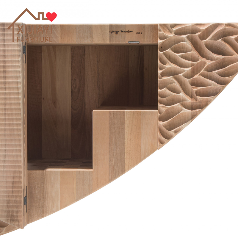 Mesa de console de entrada armário de armazenamento em madeira maciça estilo designer Xijiayi
