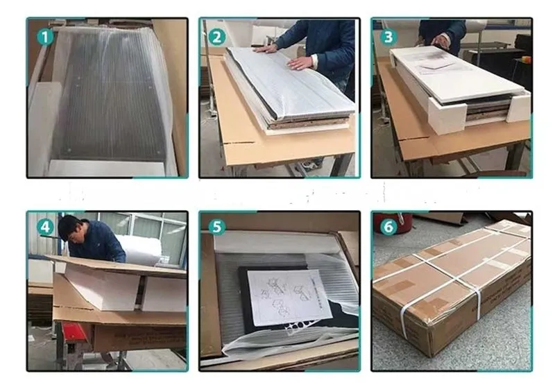 Embalagem segura e manual de montagem