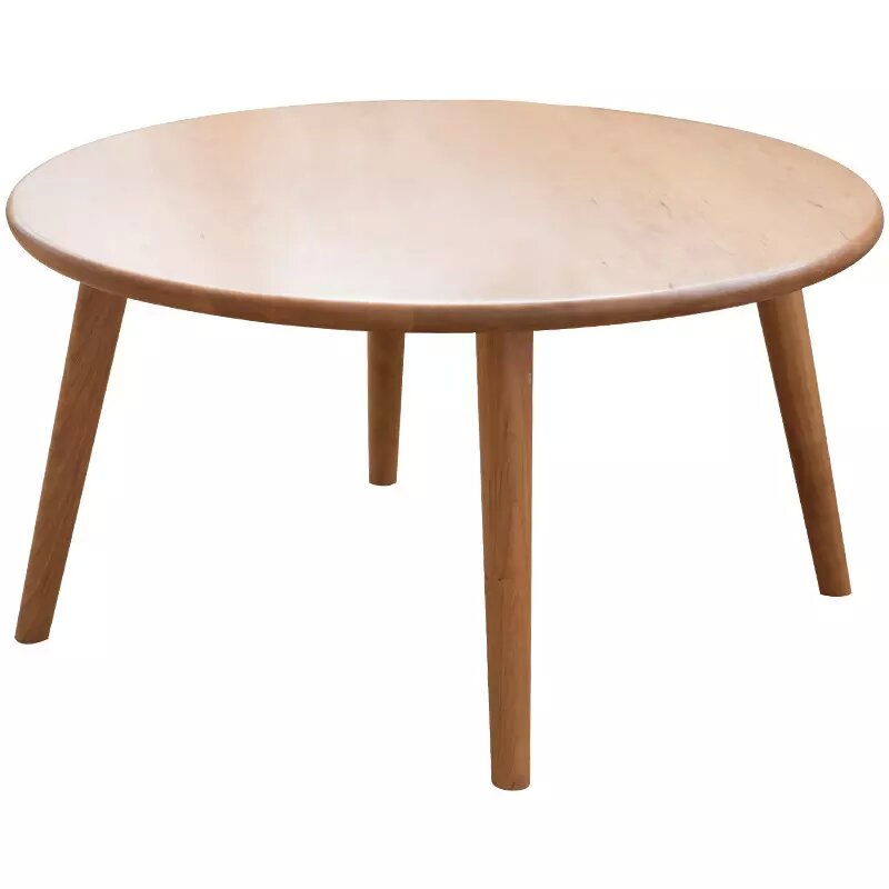 Mesa Redonda de Madeira de Boa Qualidade Personalizada, Mesa de Café Moderna para Móveis de Sala de Estar