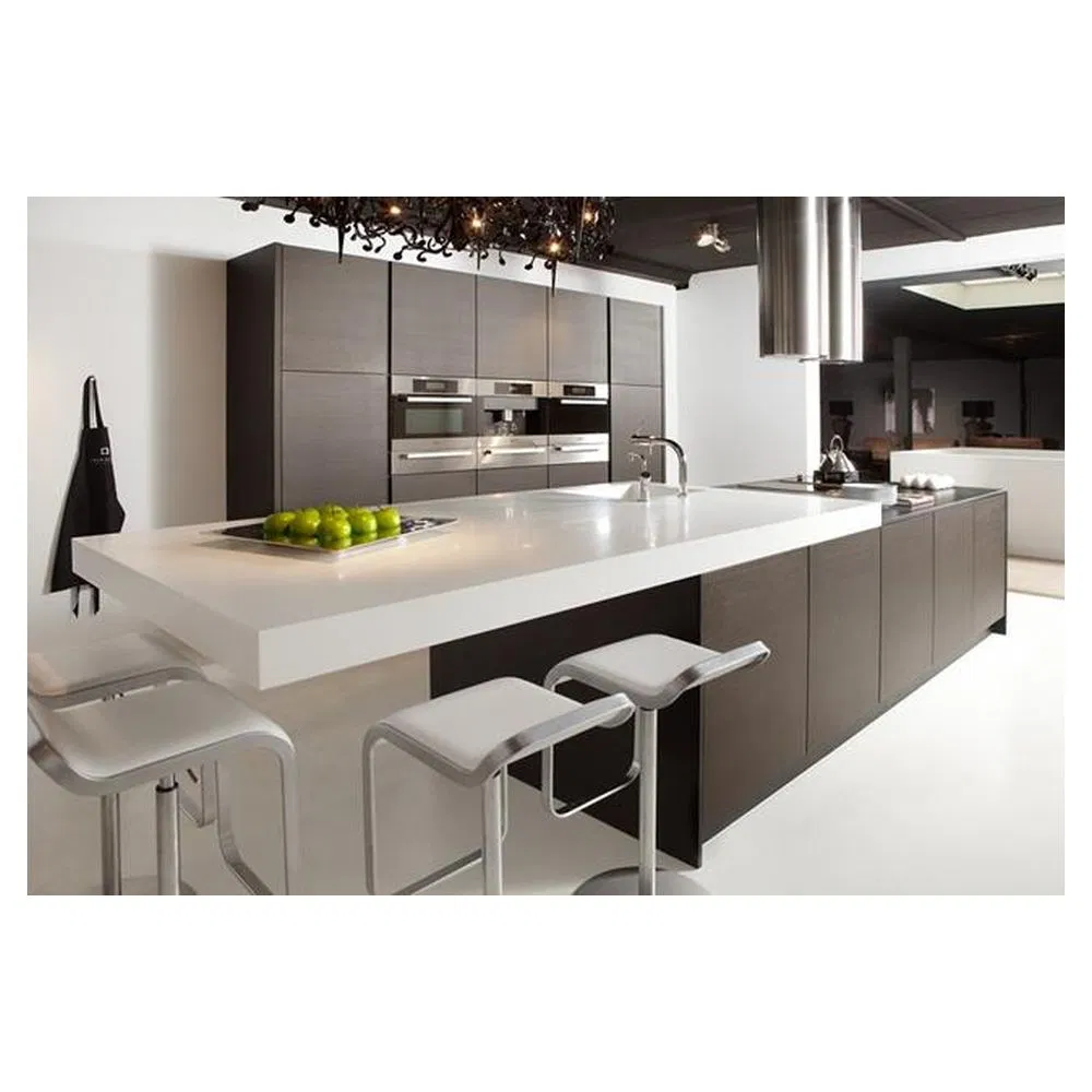 Design de Armário de Cozinha Personalizado em Laca Moderna de Luxo, Mobiliário de Armazenamento com Gavetas de Fechamento Suave em Madeira Sólida, MDF e Compensado, Fabricante de Armários de Cozinha na China