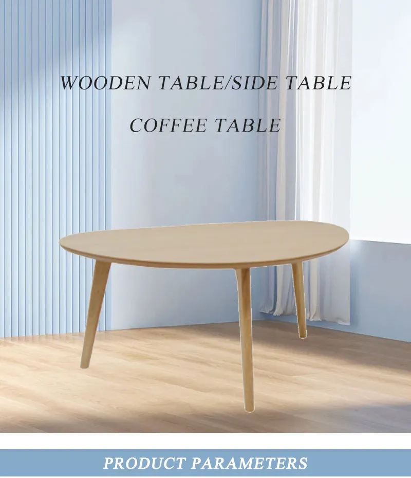 Mesa Redonda de Madeira de Boa Qualidade Personalizada, Mesa de Café Moderna para Móveis de Sala de Estar