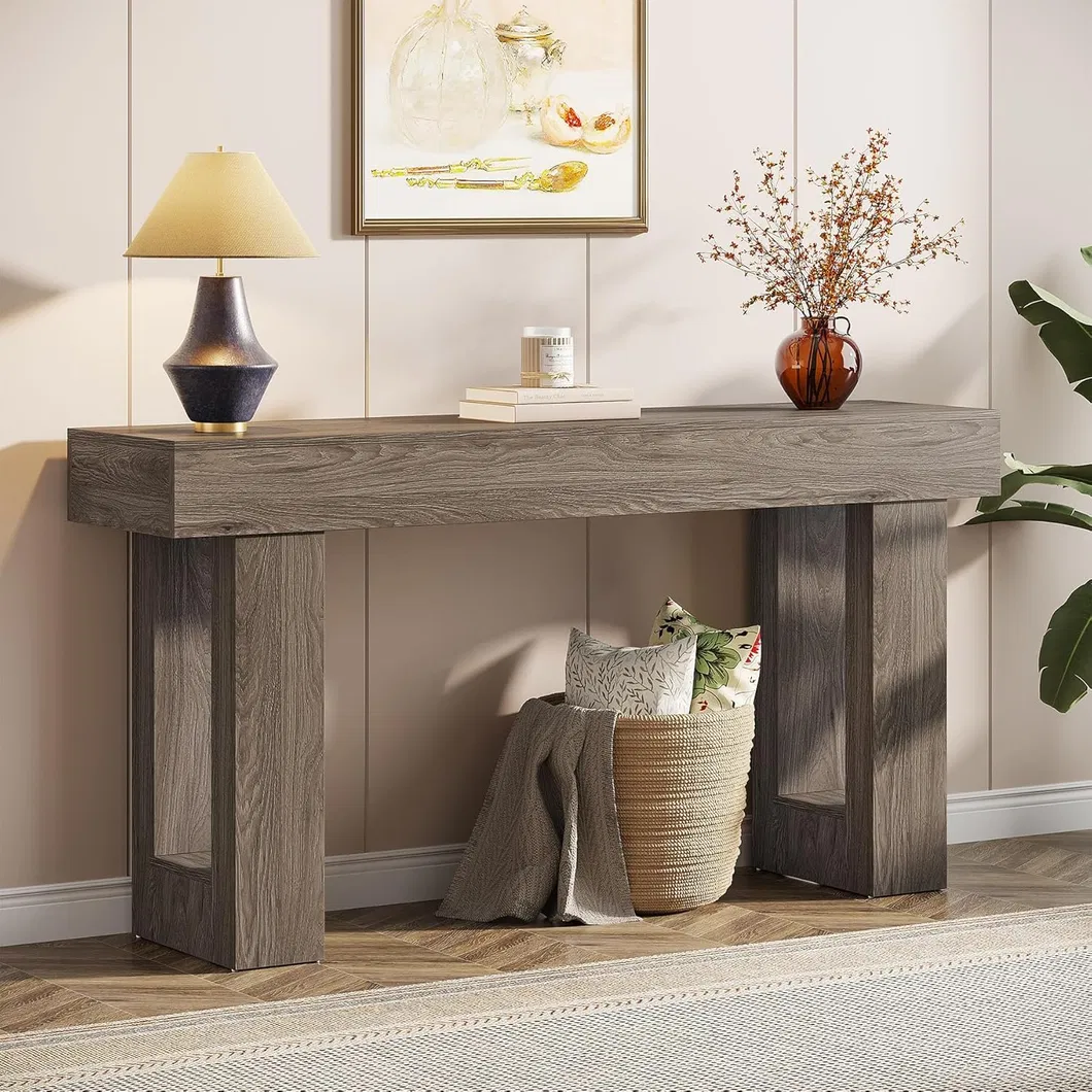 Mesa Console Longa (Cinza) 8