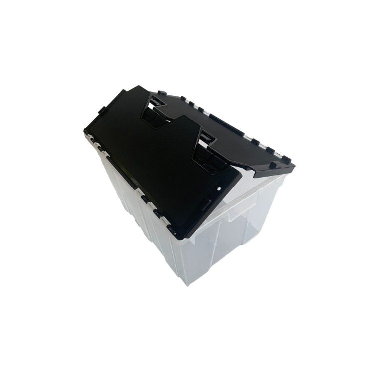15-Gallon Caixa de Armazenamento Plástica Transparente com Tampa Flip