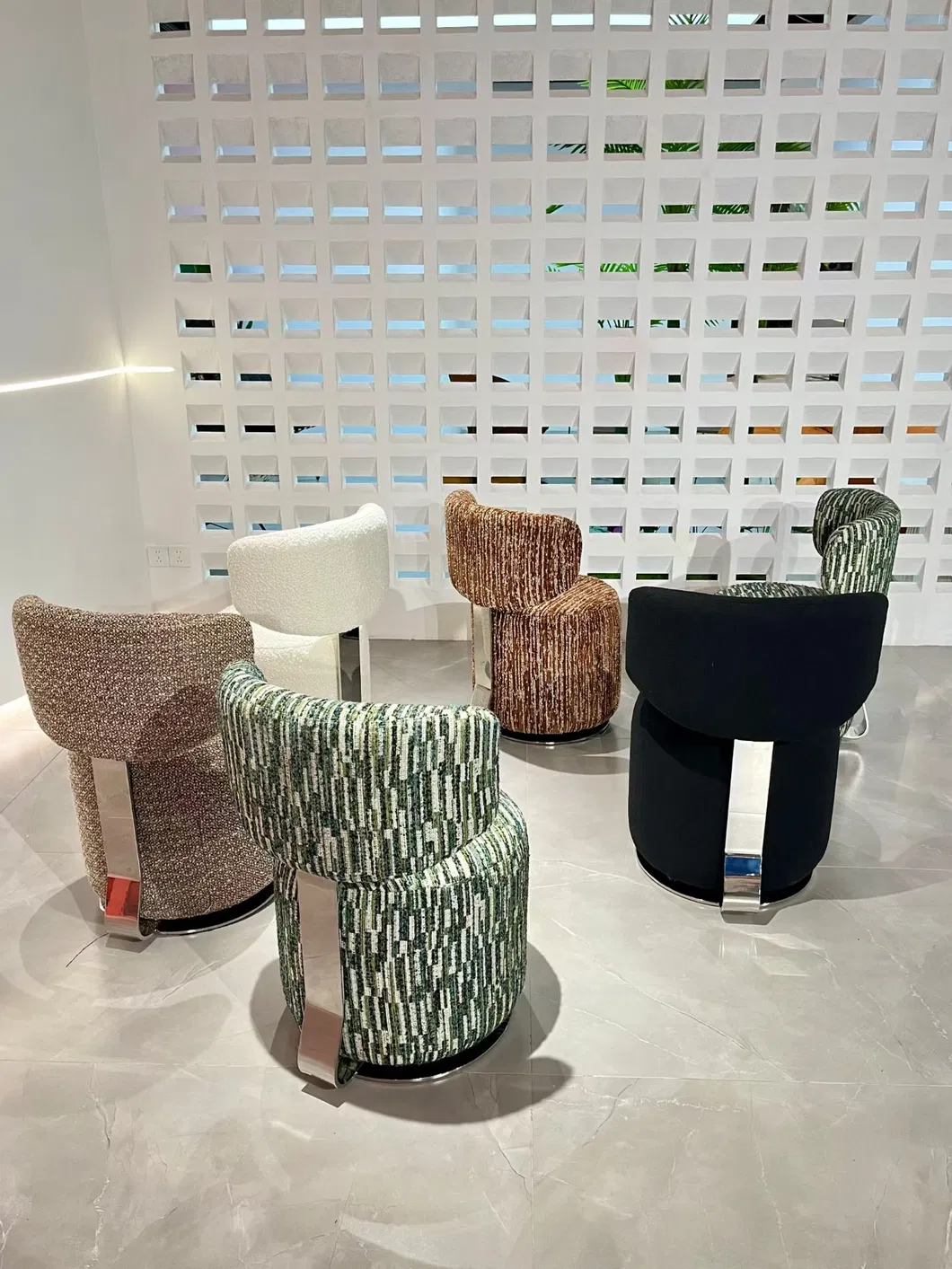 2025 Novo Design Fabricante de Foshan de Banqueta Redonda para Maquiagem