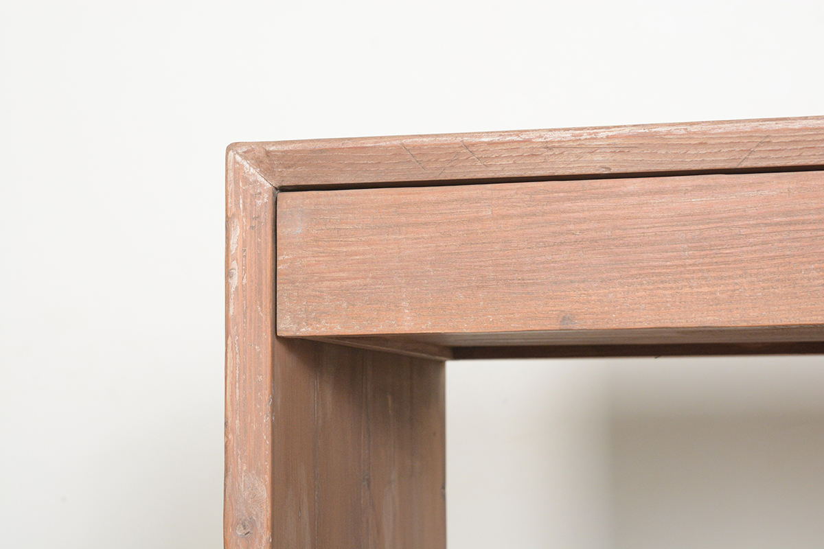 Mesa Console de Madeira Sólida Rústica para Hall de Entrada e Sala de Estar