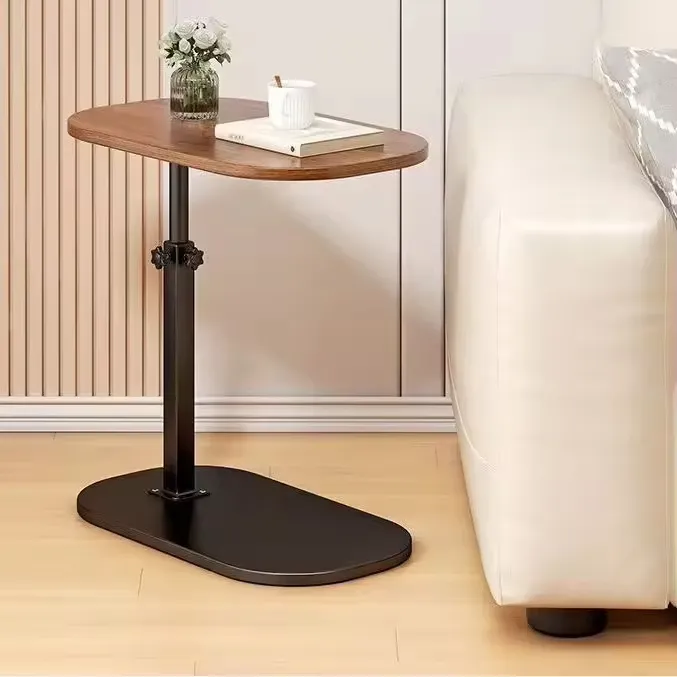 Mesa de Café Moderna Desmontável em Madeira com Pernas de Metal para Uso em Casa e Escritório