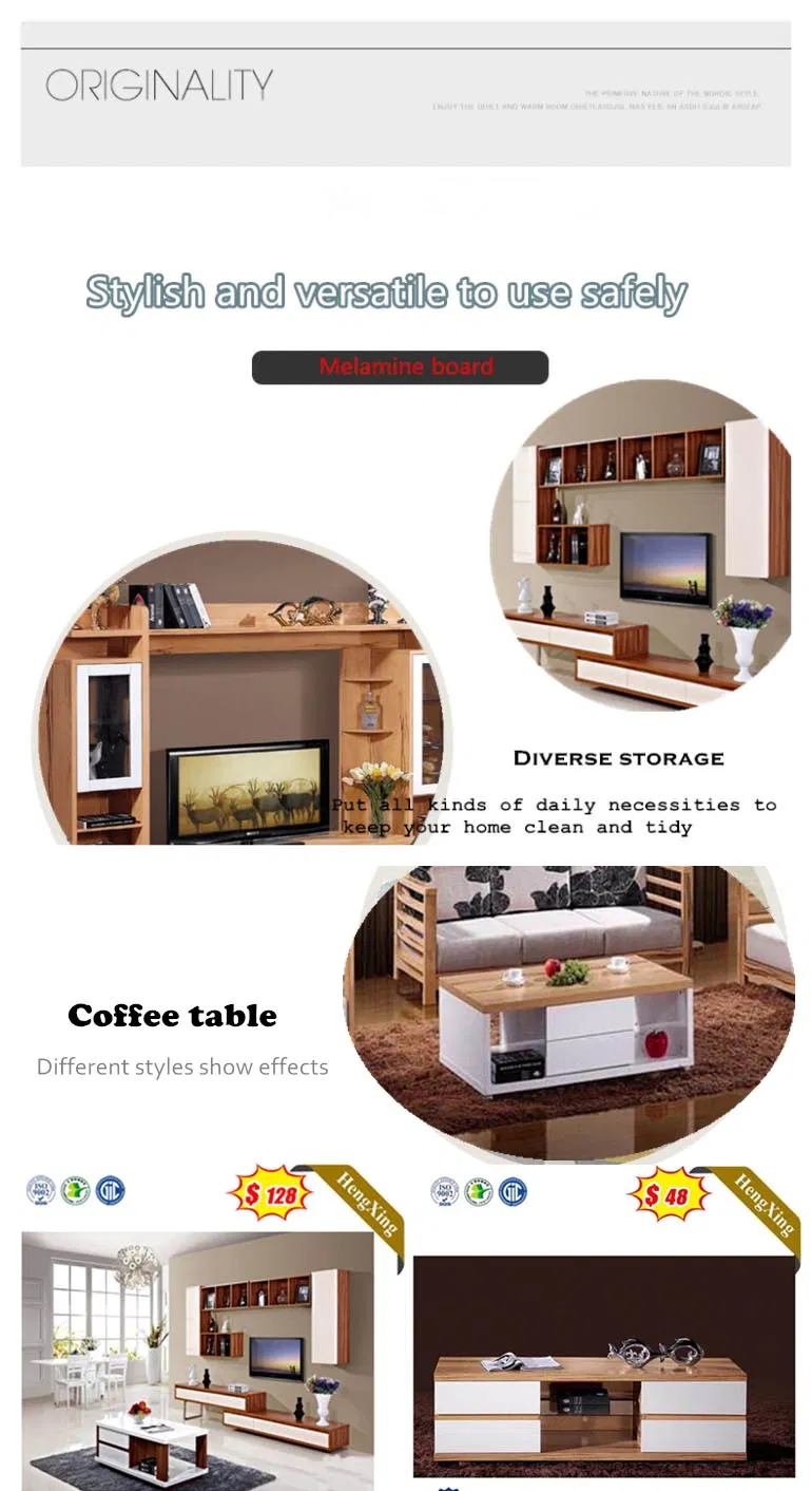 Móvel de sala de estar moderno e simples, mesa lateral personalizada em MDF, armário de madeira, suporte para TV