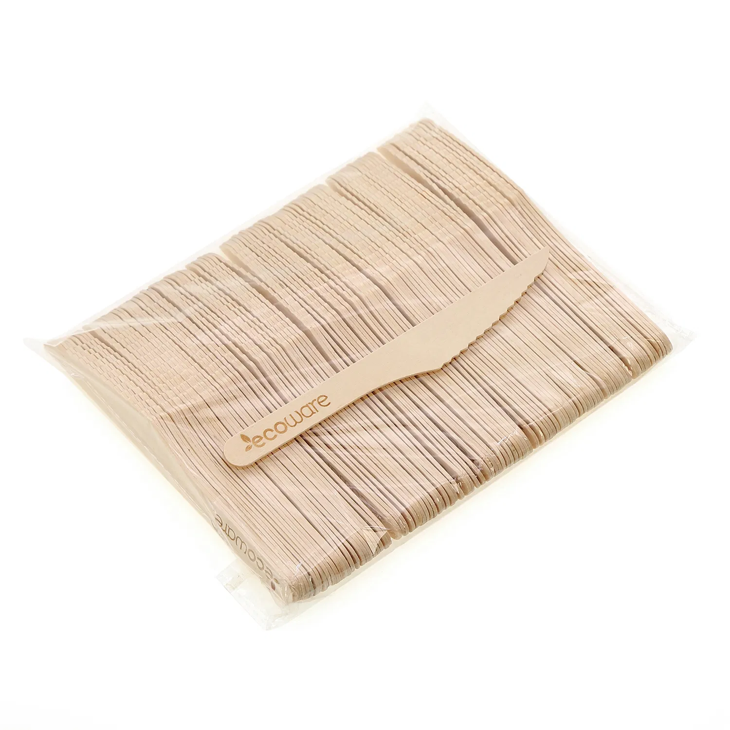 Conjunto de Talheres Descartáveis de Madeira Estiloso, Utensílio Biodegradável com Impressão Personalizada, Louça com Embalagem Individual e Tempo de Entrega Rápido