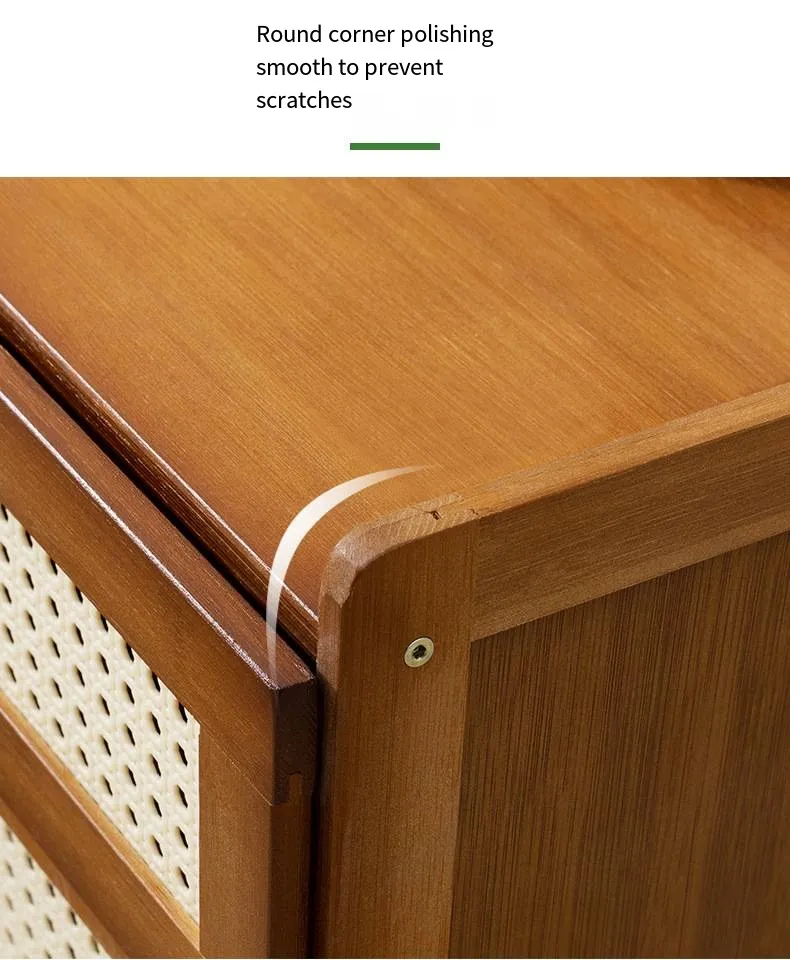 Móveis para Casa Mesa de Escritório Moderna Suporte para Livros Decorativo de Bambu Criado-Mudo Moderno com Gaveta