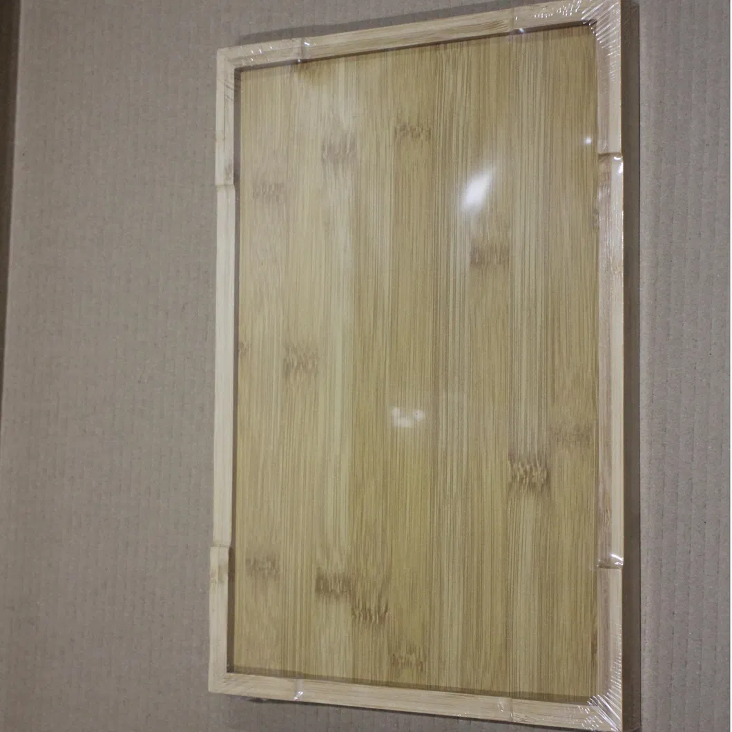 Prato de Jantar Retangular Estilo Doméstico para Hotel e Restaurante Conjunto de Chá de Madeira de Bambu Copo de Água Bandeja de Propaganda para Fotos