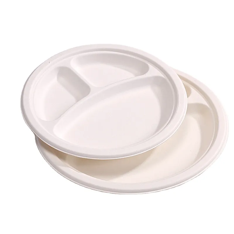 Embalagem de Caixa de Almoço Biodegradável de Utensílios de Açúcar de Cana Descartáveis e Ecológicos a Preço de Fábrica