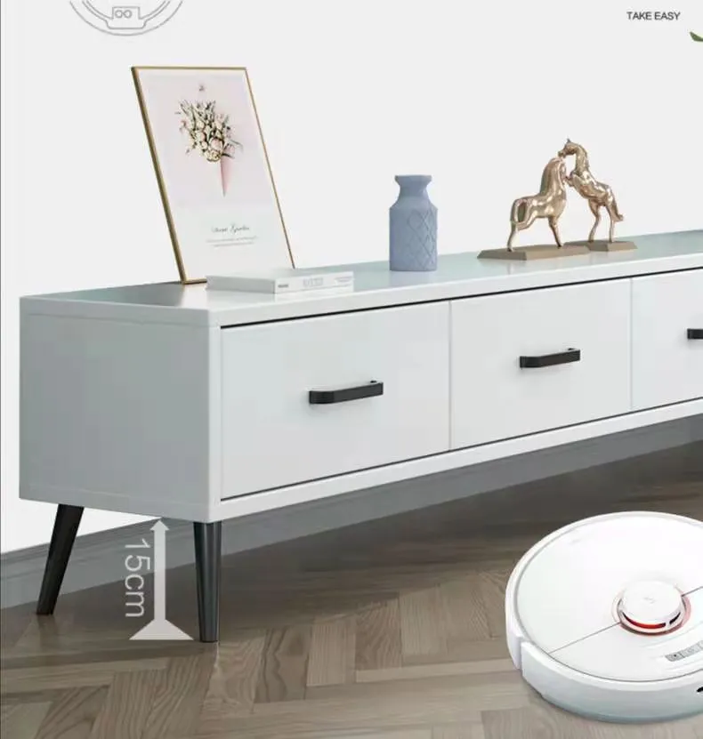 Armário de armazenamento de madeira MDF simples de estilo moderno para sala de estar
