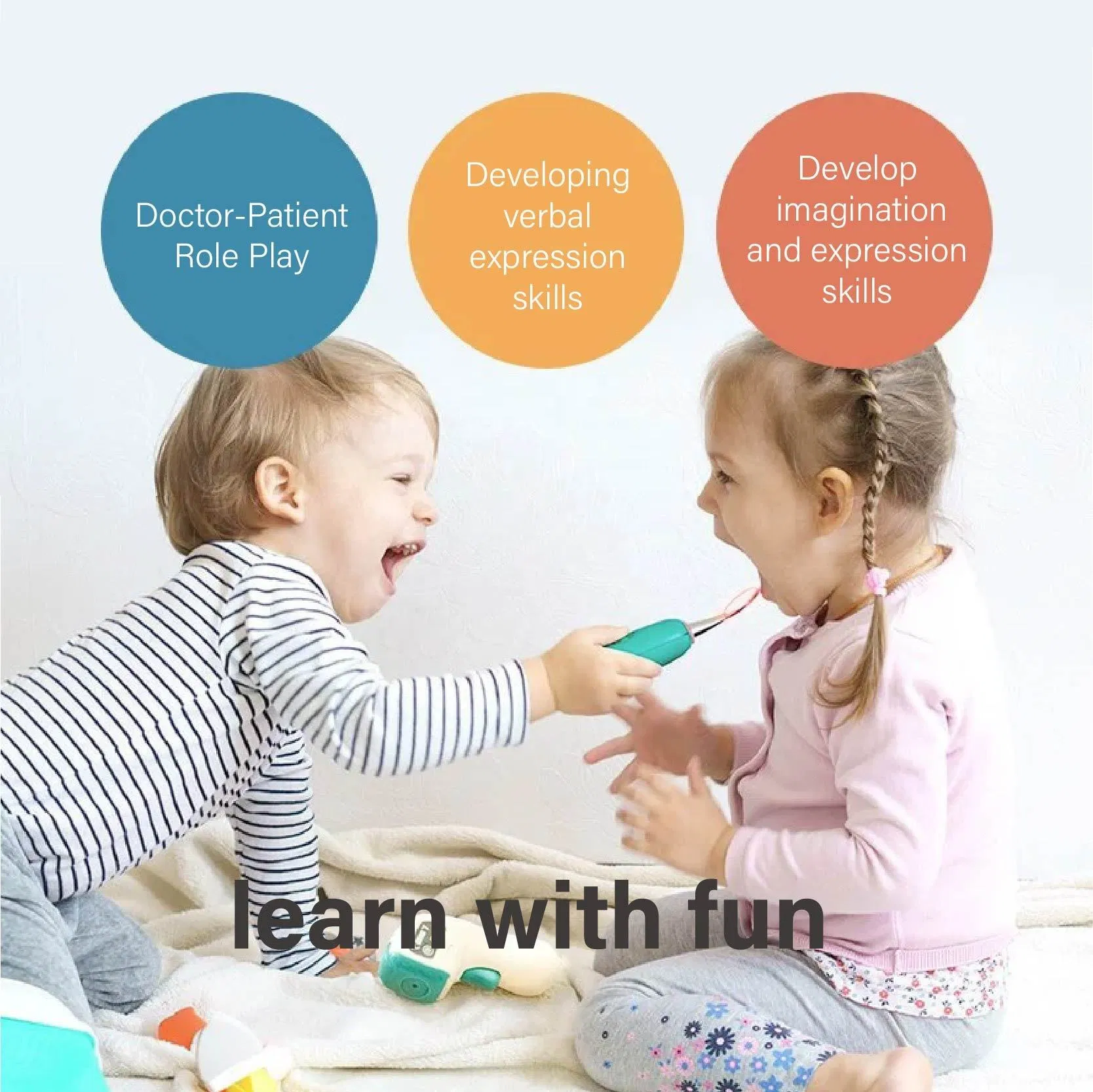 26PCS Pretend Role Play Medical Trolley Games Set Doctor Toy