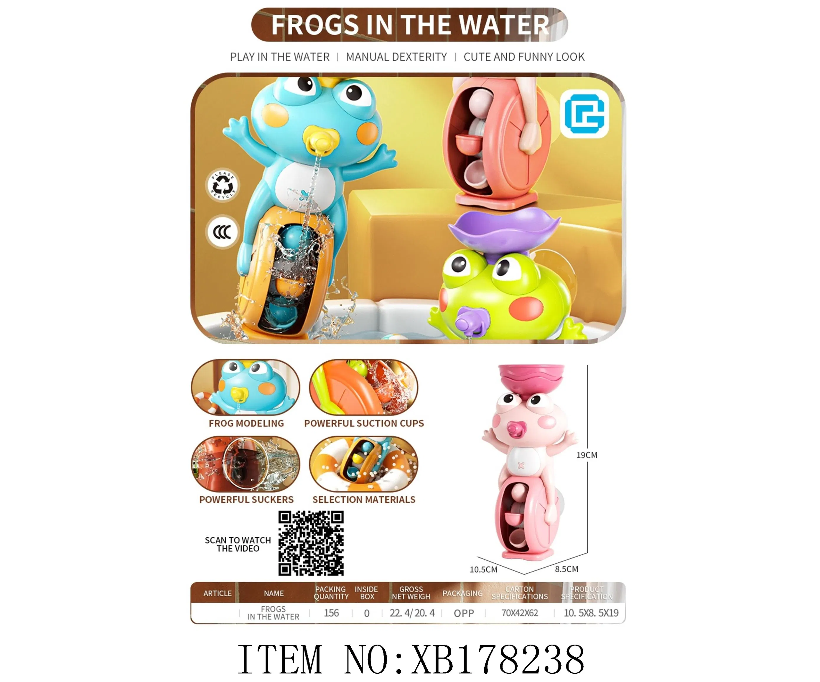 Xinbo Children's Plastic Bathing Toys Little Birds Baby Shower Heads Fun Water Play Toys with Rotating Track for Bath Time