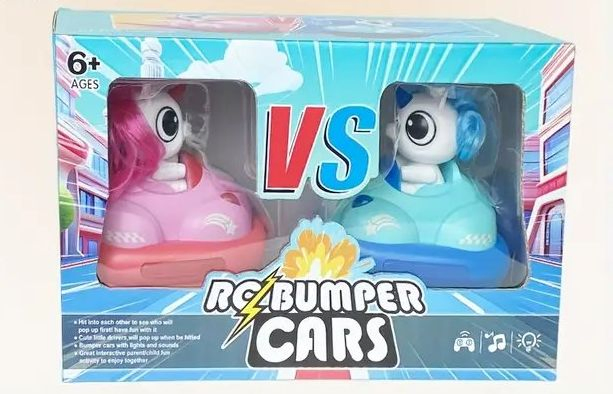 Remote Control Ejecting Bumper RC Car Toys for Toddlers with LED