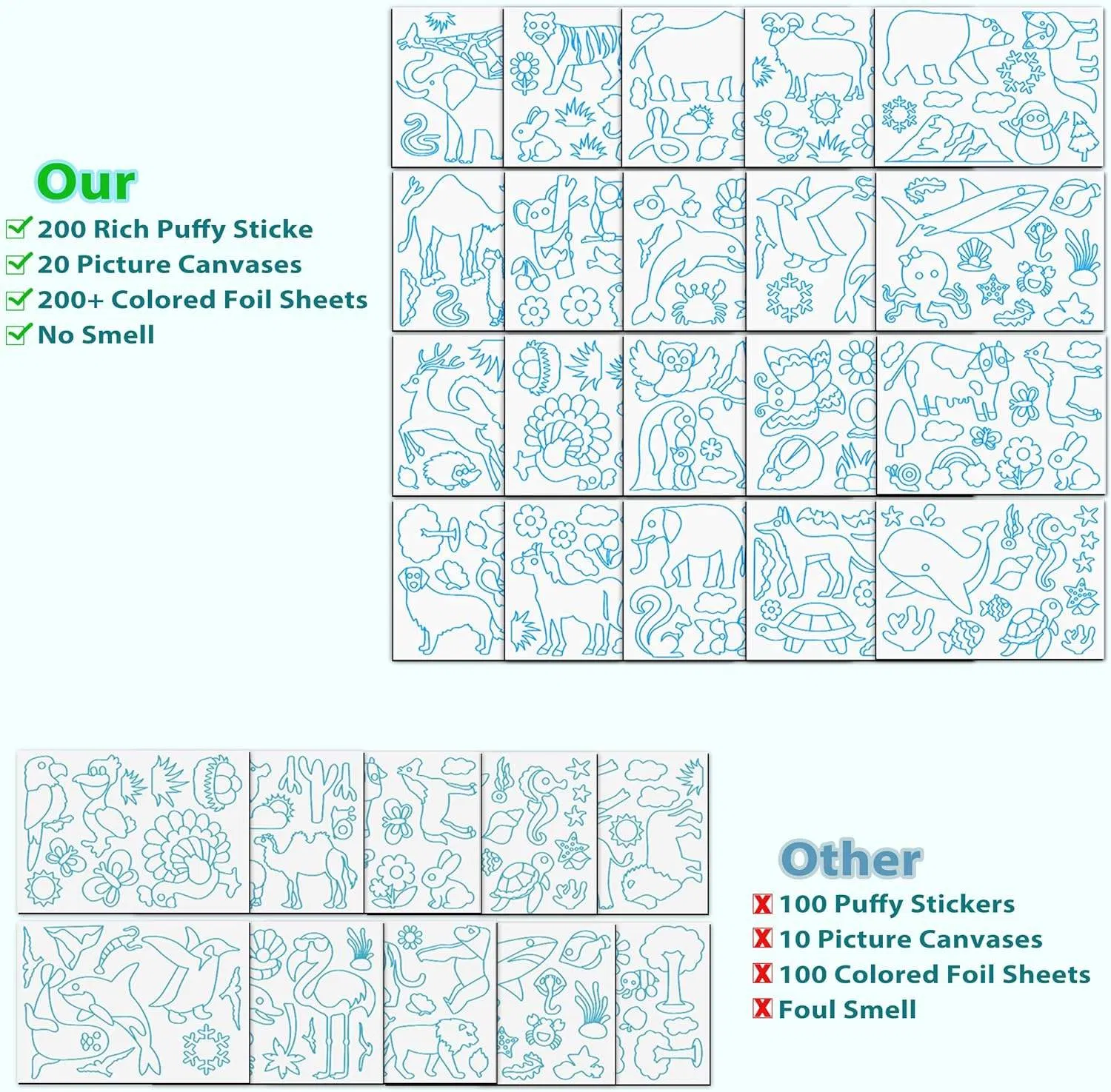 Roll Over Image to Zoom in Art &amp; Craft Activity Toys Kit, Foil Fun Animals Crafts, DIY Creative Toy