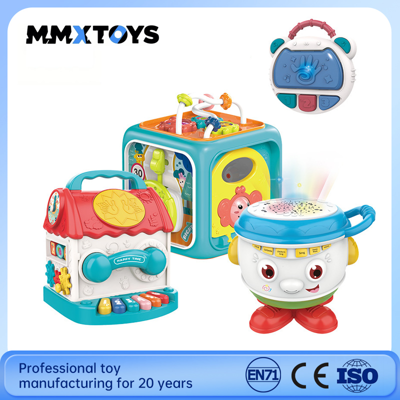 Baby Early Education Puzzle Six in One Hexahedral Cube Learning Cognitive Shape Digital Cartoon Plastic Music Wholesale Children's Toys