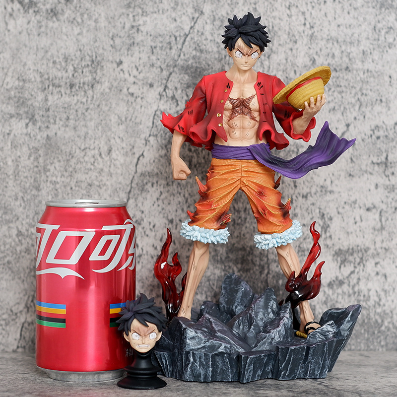 Wholesale 25cm Anime Luffy Nika Ghost Statue Model PVC Action Figure Toys