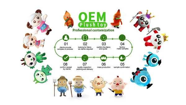 Factory OEM Custom Plushie Make Your Own Design Stand up Stuffed Animal