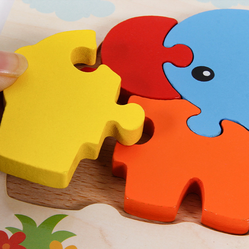 Kids Educational Toys 3D Wooden Puzzle Jigsaw Puzzle Toy