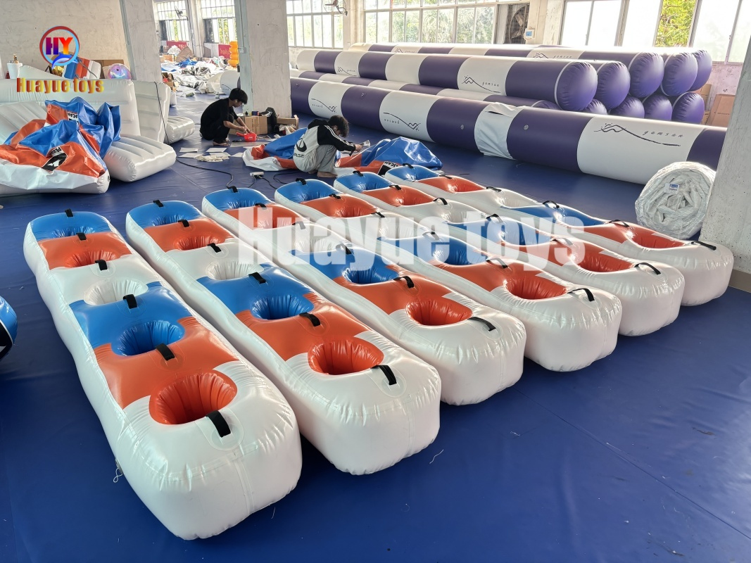 Run Obstacle Tyre Team Building Water Game Inflatable Floating Toy for Kids and Adults