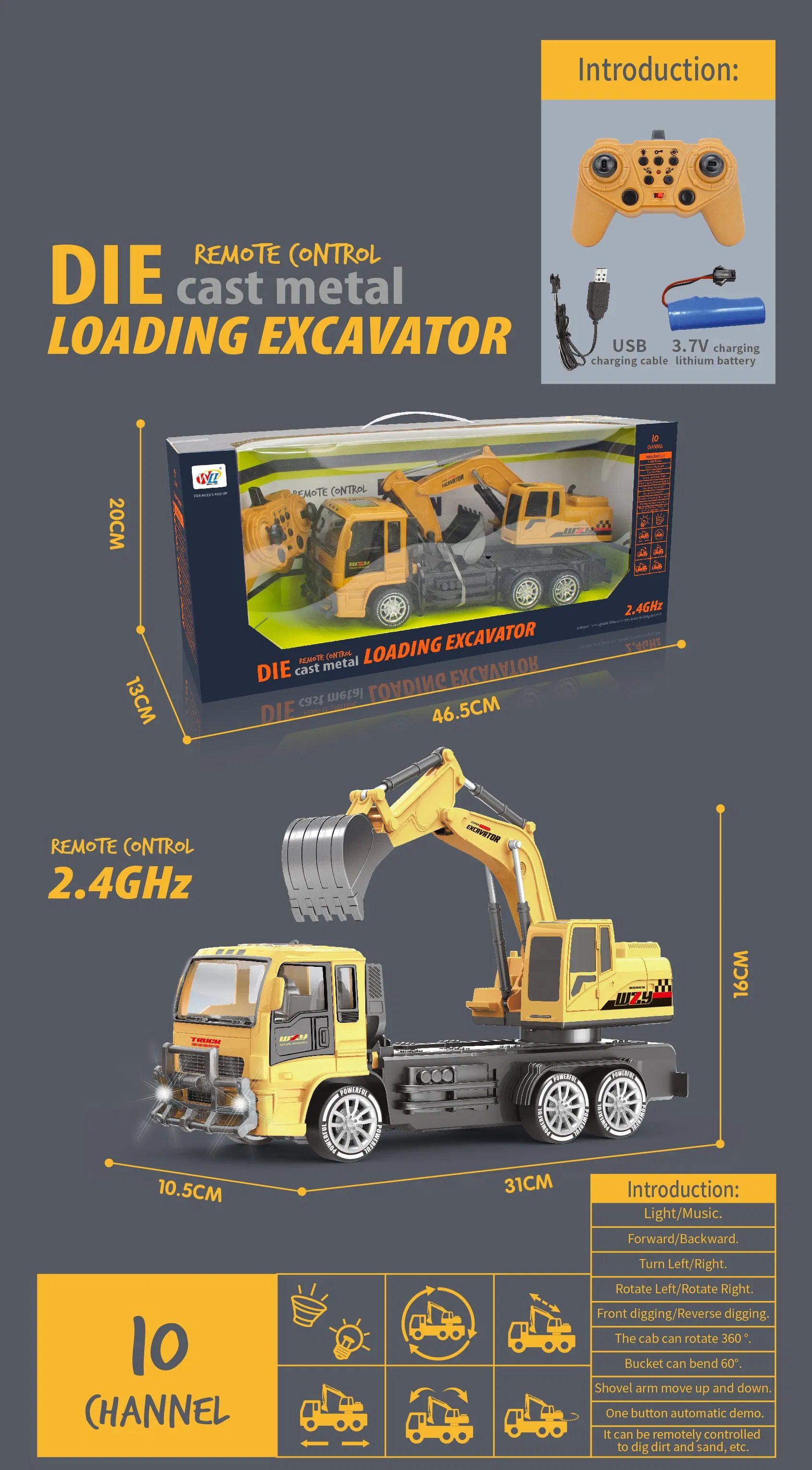 Excavator Toy View 5