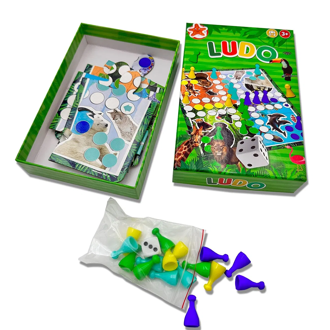 Whole Sale Ludo Board Game Educational Custom Paper Memo Flash Cards Kids Puzzle Toy Children's Gifts Printing Chess Checker with Dices