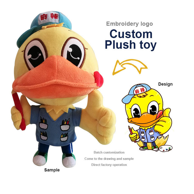 Factory OEM Custom Plushie Make Your Own Design Stand up Stuffed Animal