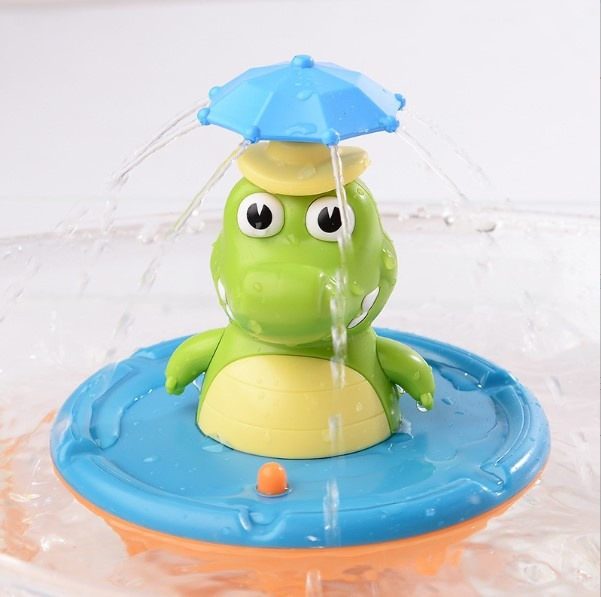 Summer Kids Shower Toy Crocodile Shower Spray Toy Floating Water Electric Rotate Bath Toys Fountain Bathtub Toys