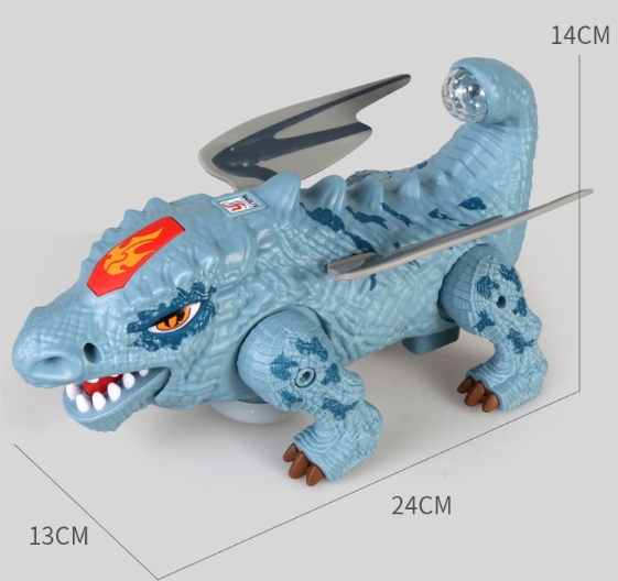 Toy Stunt, Flying Dragon Lighting Music Automatic Switching Crawling Electric Dinosaur Model Universal Car