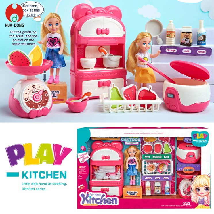 Factory Direct Wholesale Children's Kitchen Toy Set Group Play Pretend Cooking Game High-Quality Plastic Educational Toy Imaginative Play Portable Set Kids Toys