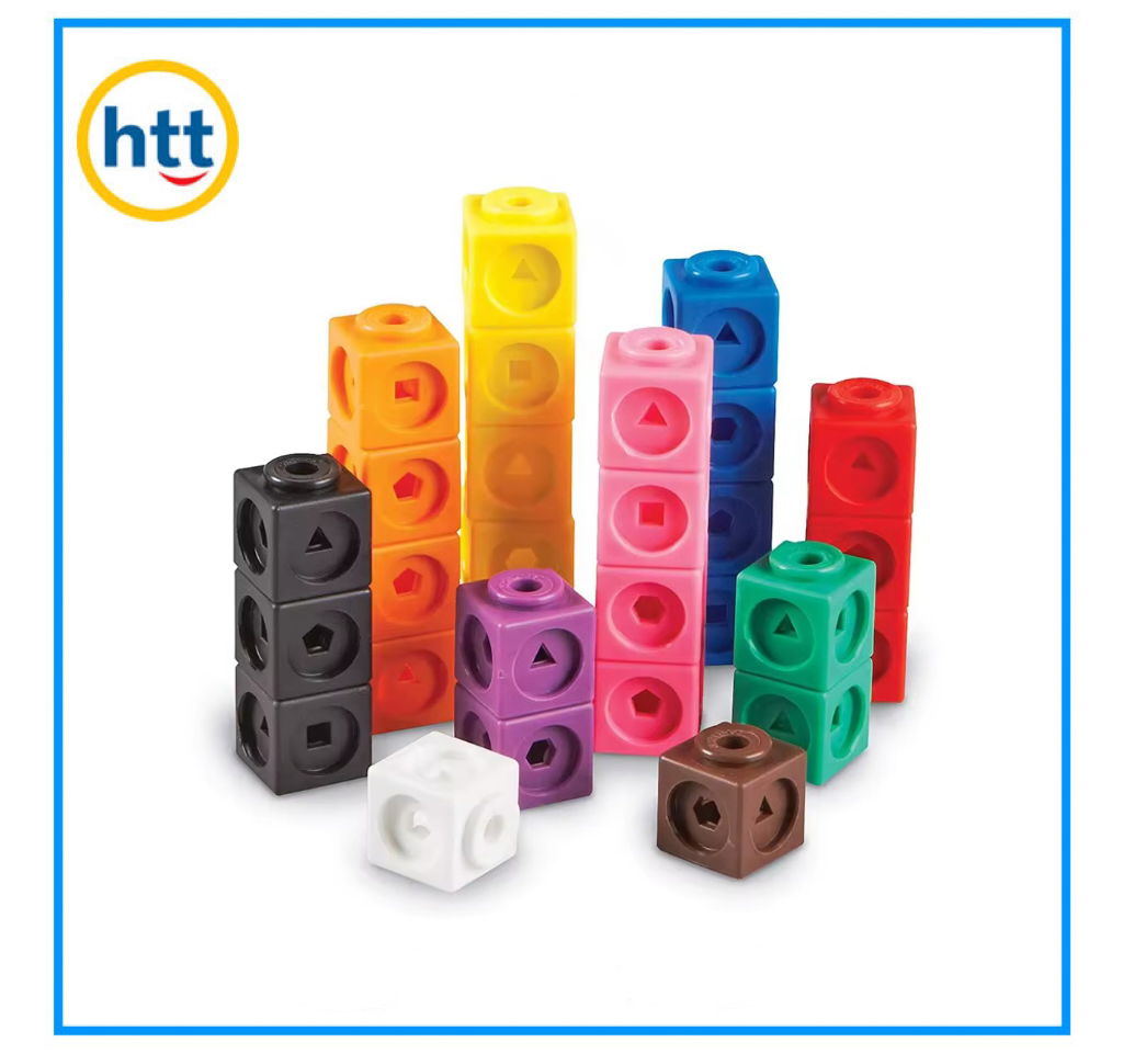 100PCS 10 Colors Multilink Counting Plastic Linking Cubes Kids Children Learning Educational Toys Manufacturer