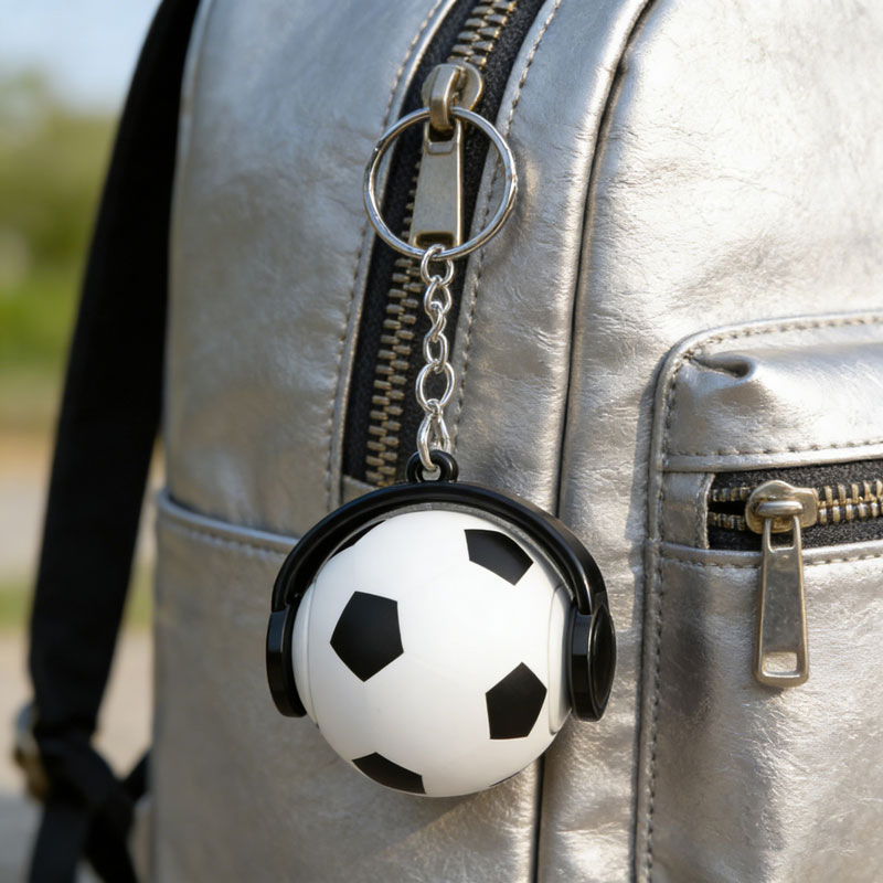 Soccer Ball Fidget Spinner Keychain 5cm Mini Finger Stress Relief Toy for Travel Gift Football Fan Souvenir Bulk Wholesale