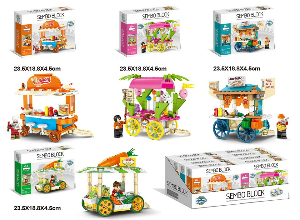 Beautiful City Landscape Building Block Car for Educational Toy