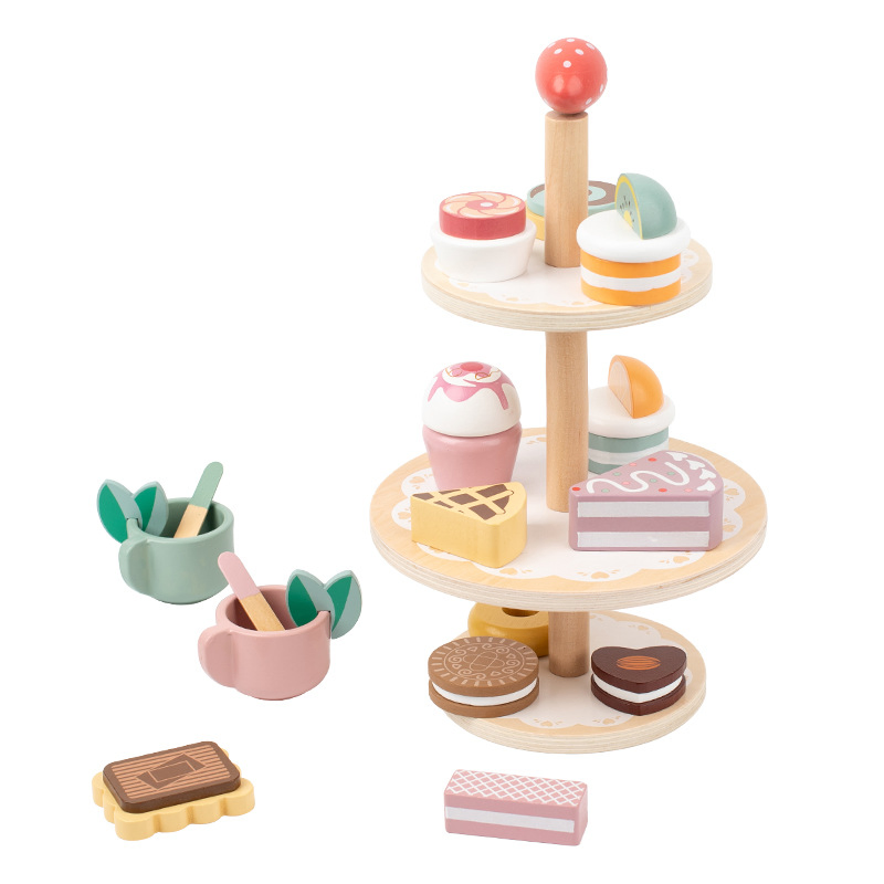 Wooden Food Cooking Game Kitchen Toys for Children Education